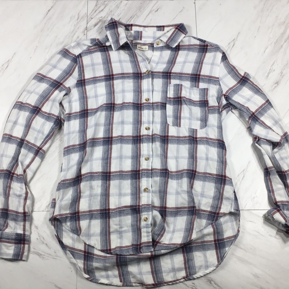 ⭐️ S HOLLISTER CHECKERED BOYFRIEND SHIRT